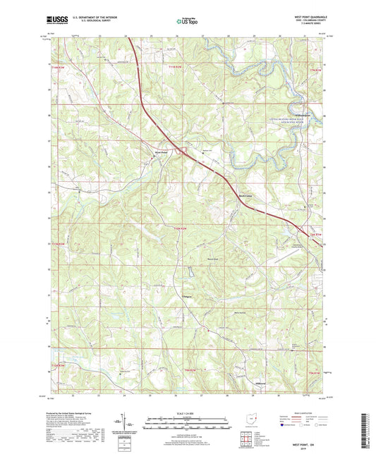 West Point Ohio US Topo Map Image