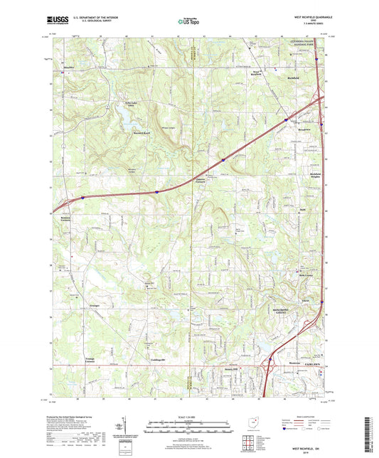 West Richfield Ohio US Topo Map Image