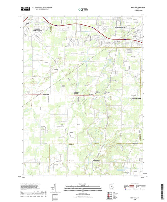 West View Ohio US Topo Map Image