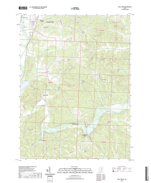 Wills Creek Ohio US Topo Map Image