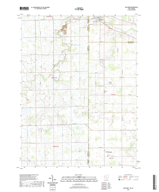 Willshire Ohio US Topo Map Image