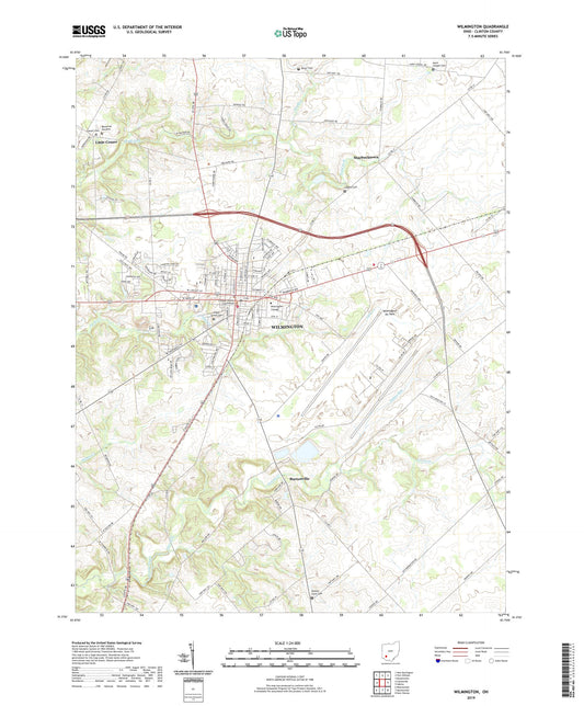 Wilmington Ohio US Topo Map Image