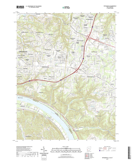 Withamsville Ohio US Topo Map Image
