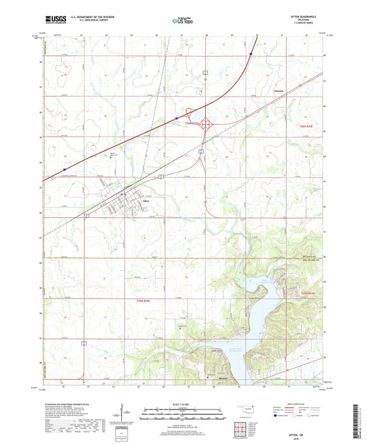 Afton Oklahoma US Topo Map Image