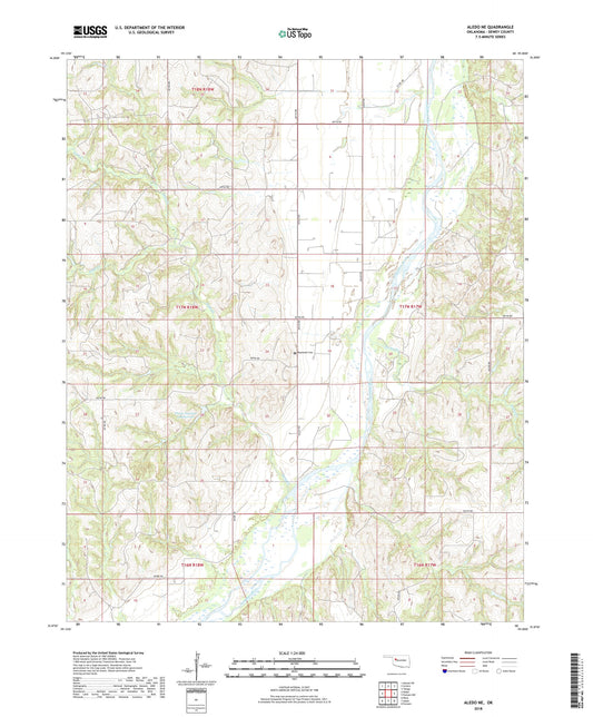 Aledo NE Oklahoma US Topo Map Image