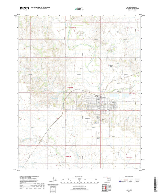 Alva Oklahoma US Topo Map Image