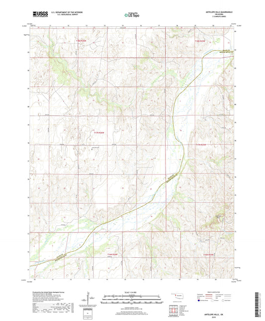 Antelope Hills Oklahoma US Topo Map Image