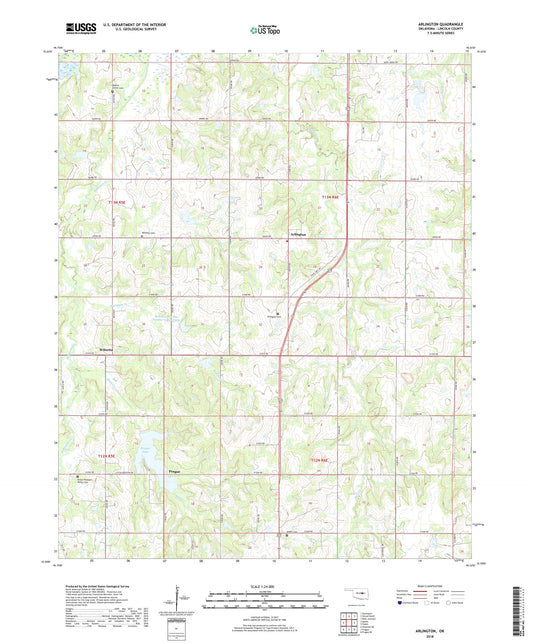 Arlington Oklahoma US Topo Map Image