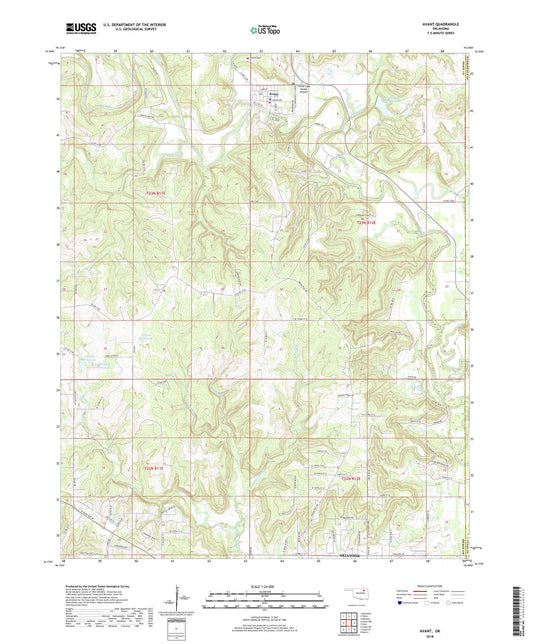 Avant Oklahoma US Topo Map Image