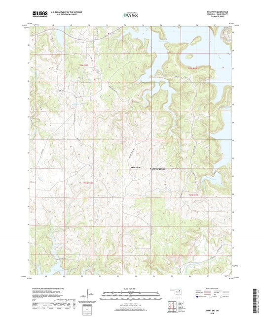Avant SW Oklahoma US Topo Map Image