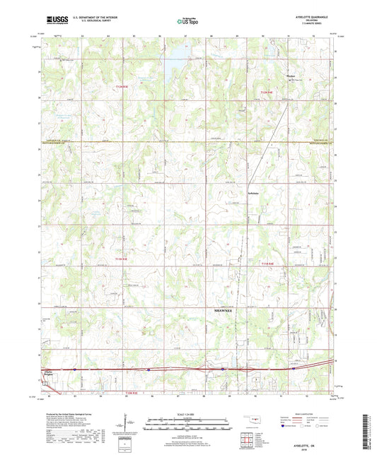 Aydelotte Oklahoma US Topo Map Image
