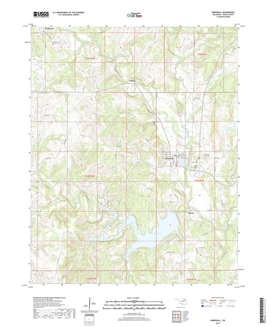 Barnsdall Oklahoma US Topo Map Image