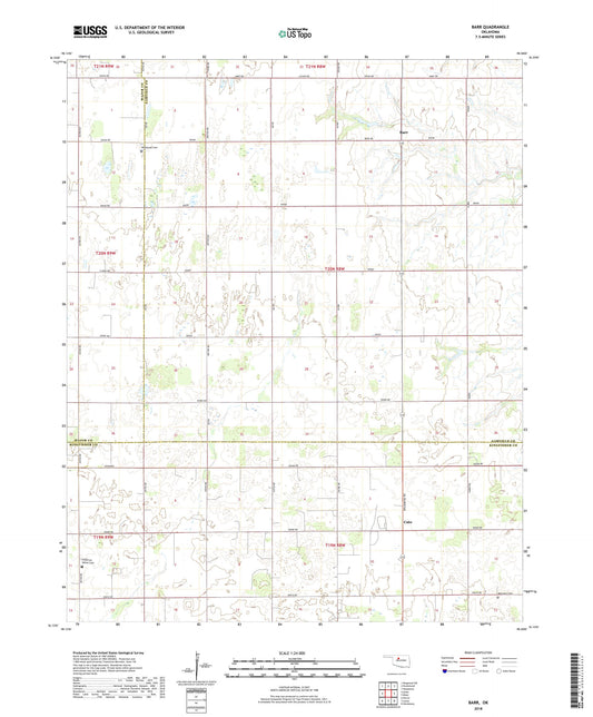 Barr Oklahoma US Topo Map Image