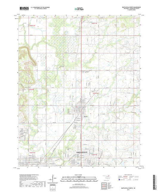 Bartlesville North Oklahoma US Topo Map Image