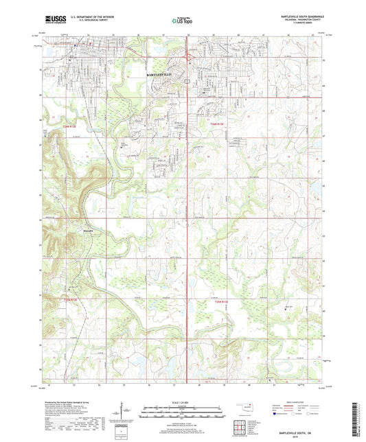 Bartlesville South Oklahoma US Topo Map Image