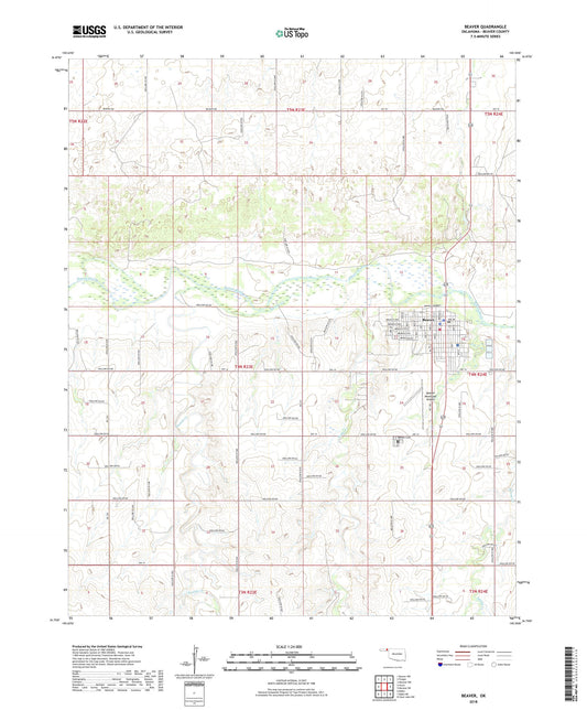 Beaver Oklahoma US Topo Map Image