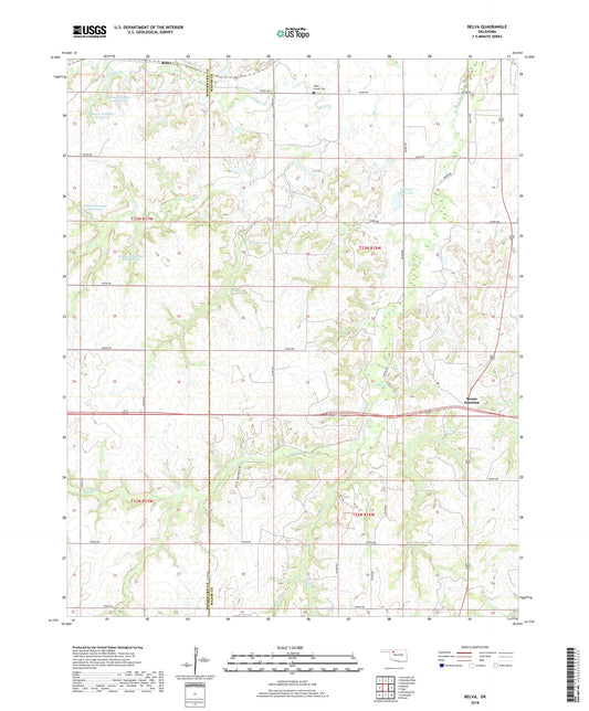 Belva Oklahoma US Topo Map Image