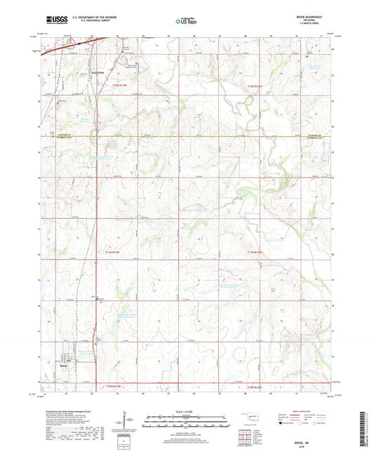 Bessie Oklahoma US Topo Map Image