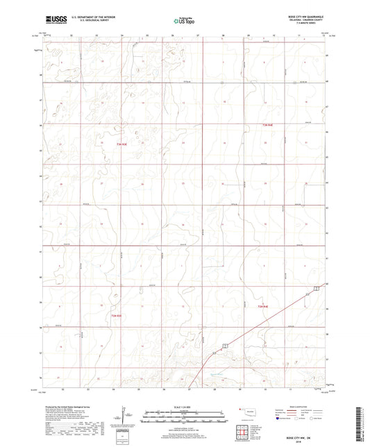 Boise City NW Oklahoma US Topo Map Image