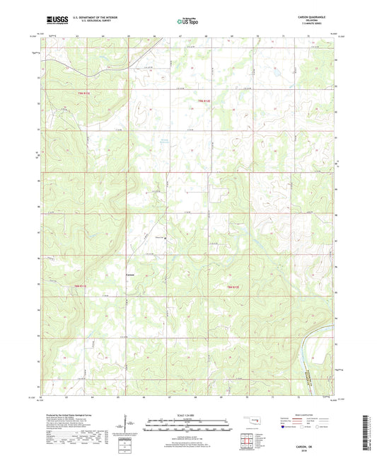 Carson Oklahoma US Topo Map Image