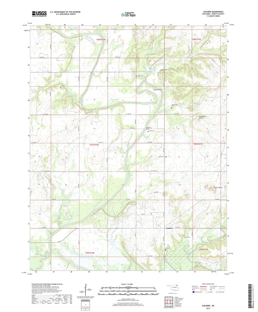 Childers Oklahoma US Topo Map Image