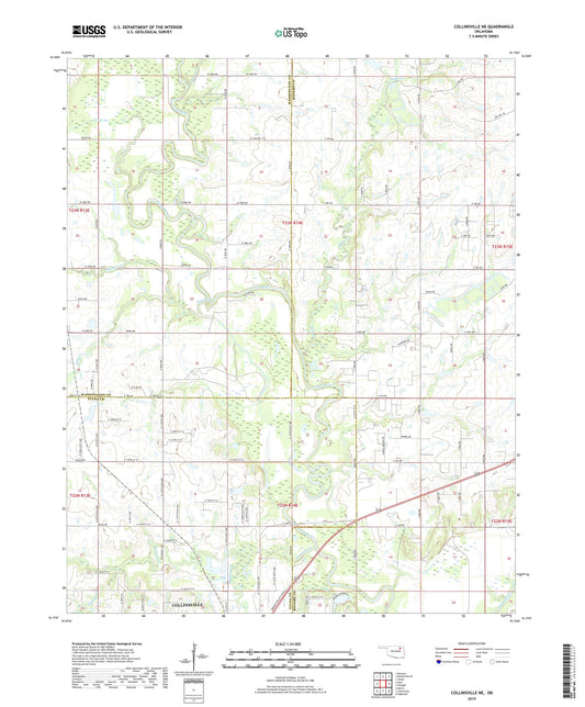 Collinsville NE Oklahoma US Topo Map Image