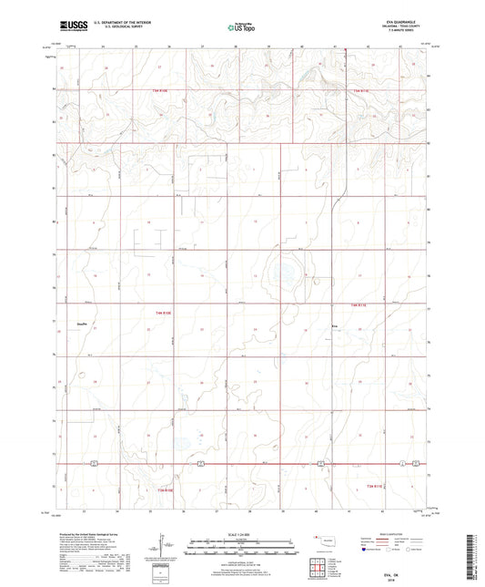 Eva Oklahoma US Topo Map Image
