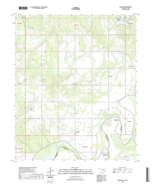 Frogville Oklahoma US Topo Map Image