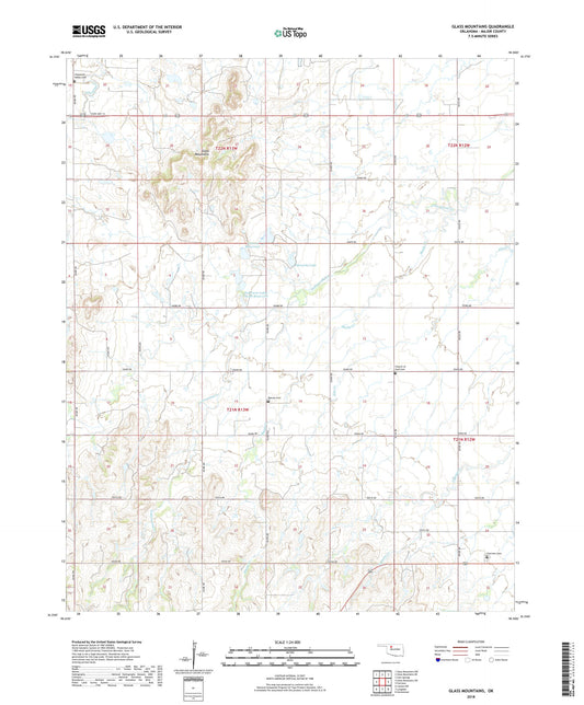 Glass Mountains Oklahoma US Topo Map Image