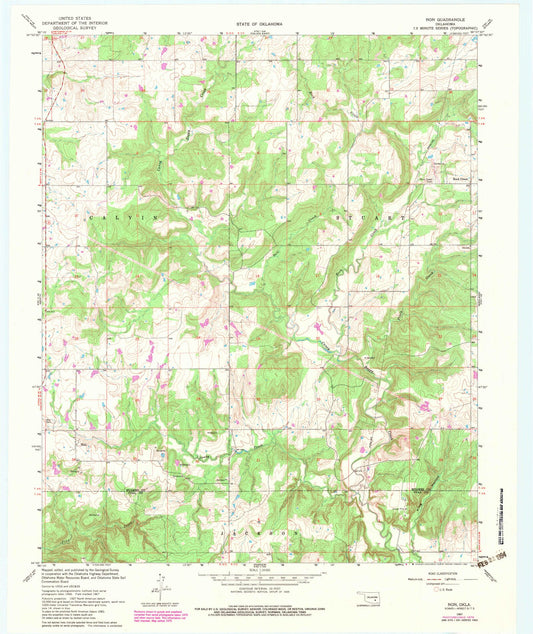 Classic USGS Non Oklahoma 7.5'x7.5' Topo Map Image