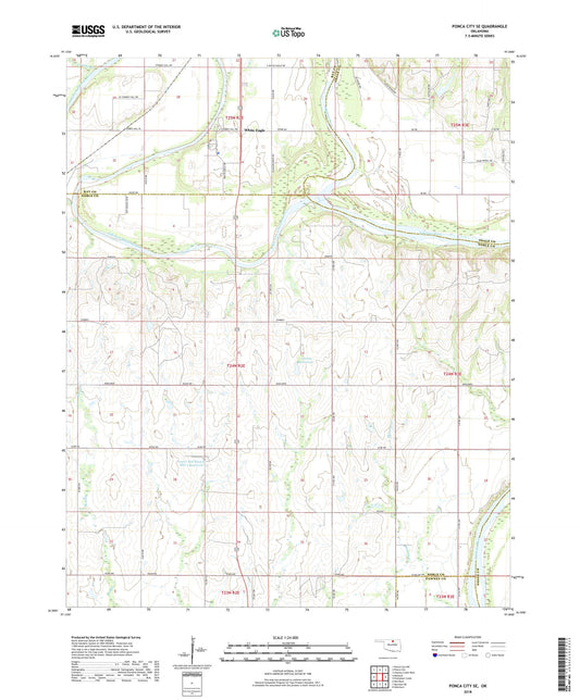 Ponca City SE Oklahoma US Topo Map Image