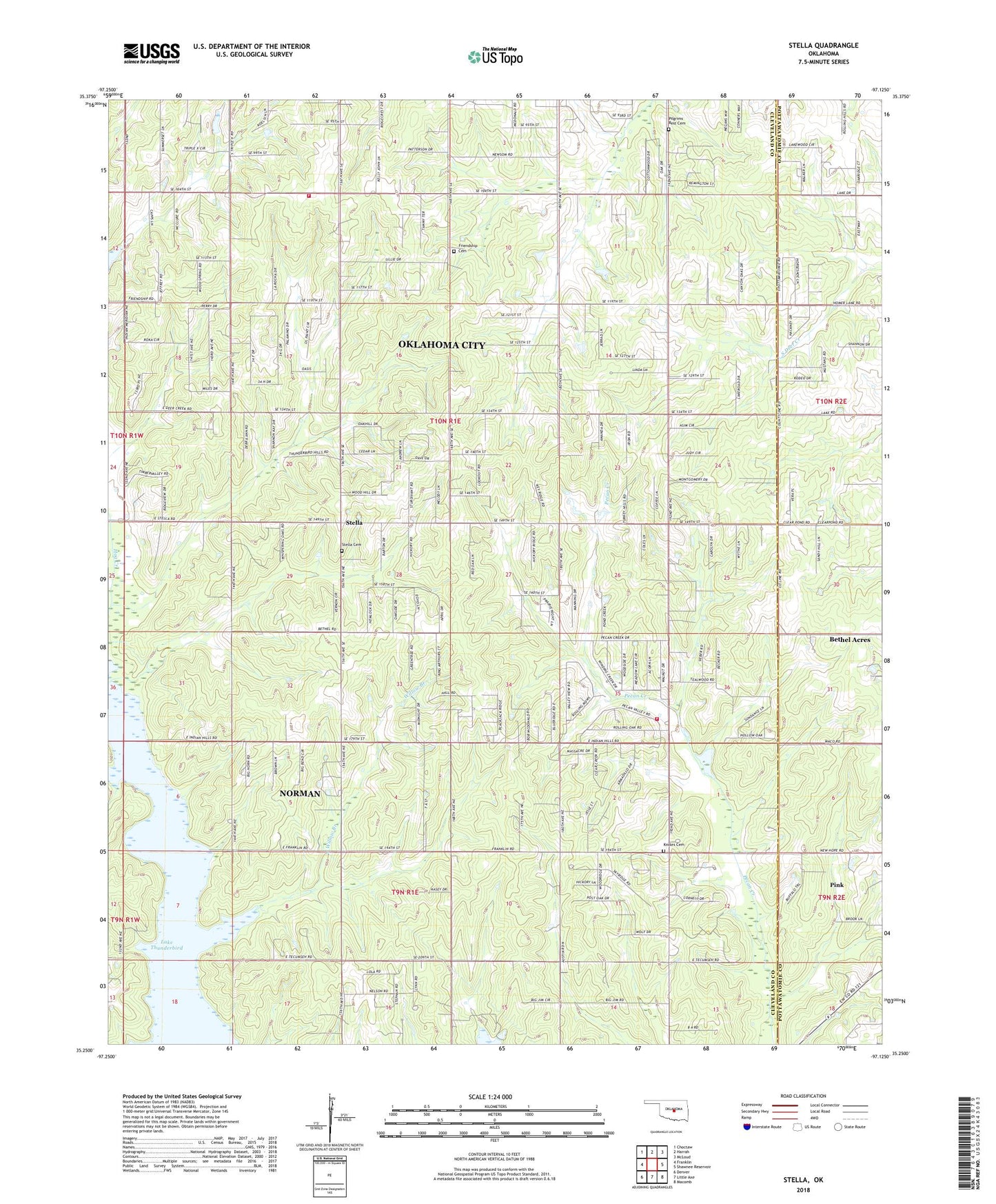 Stella Oklahoma US Topo Map Image