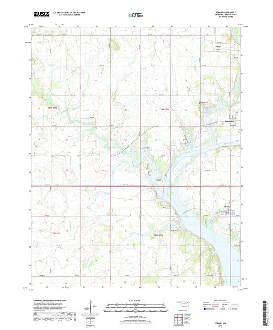 Strang Oklahoma US Topo Map Image