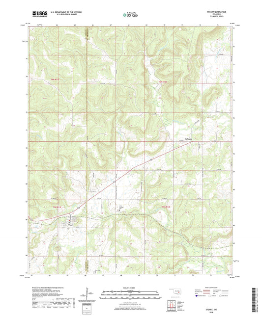 Stuart Oklahoma US Topo Map Image
