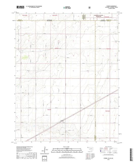 Sturgis Oklahoma US Topo Map Image