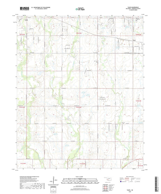 Taupa Oklahoma US Topo Map Image