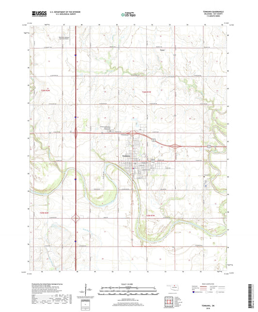 Tonkawa Oklahoma US Topo Map Image