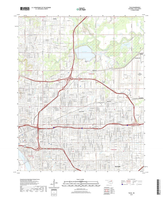 Tulsa Oklahoma US Topo Map Image