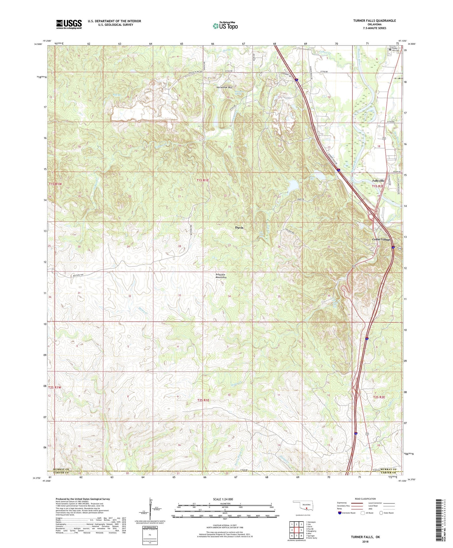 oklahoma elevation map