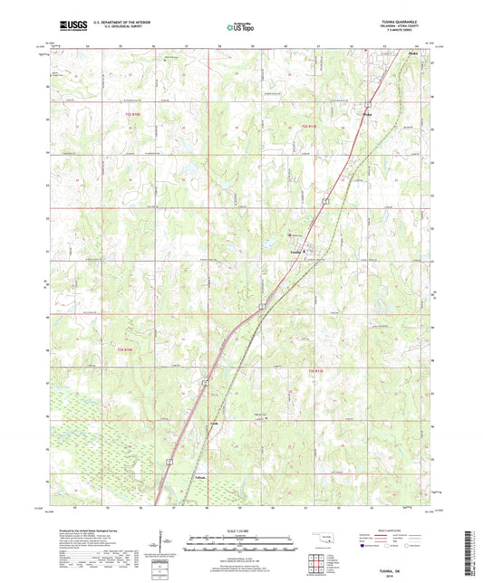 Tushka Oklahoma US Topo Map Image