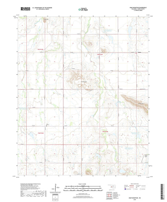 Unap Mountain Oklahoma US Topo Map Image