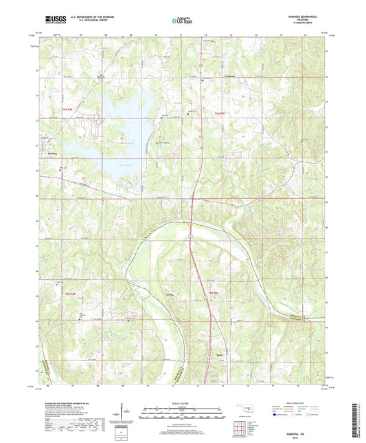 Vamoosa Oklahoma US Topo Map Image
