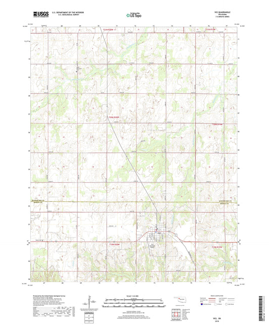 Vici Oklahoma US Topo Map Image