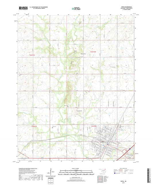 Vinita Oklahoma US Topo Map Image
