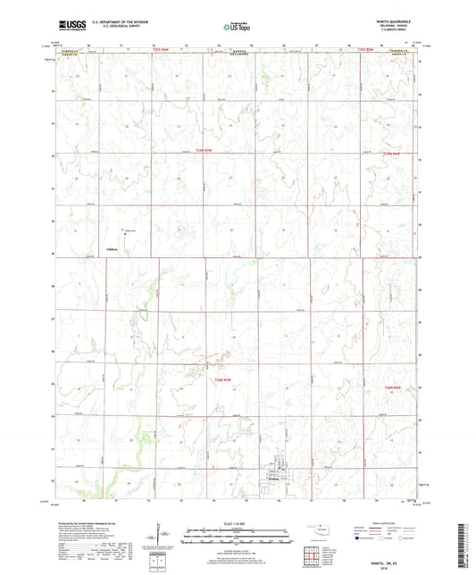 Wakita Oklahoma US Topo Map Image