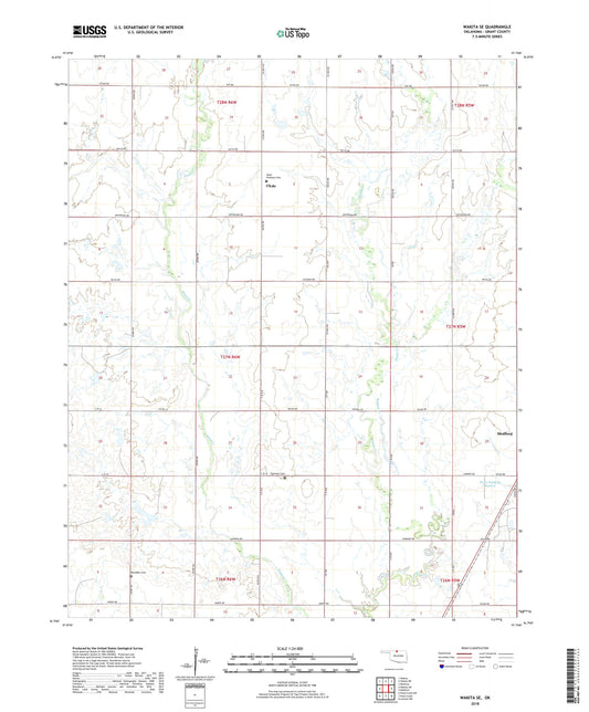 Wakita SE Oklahoma US Topo Map Image