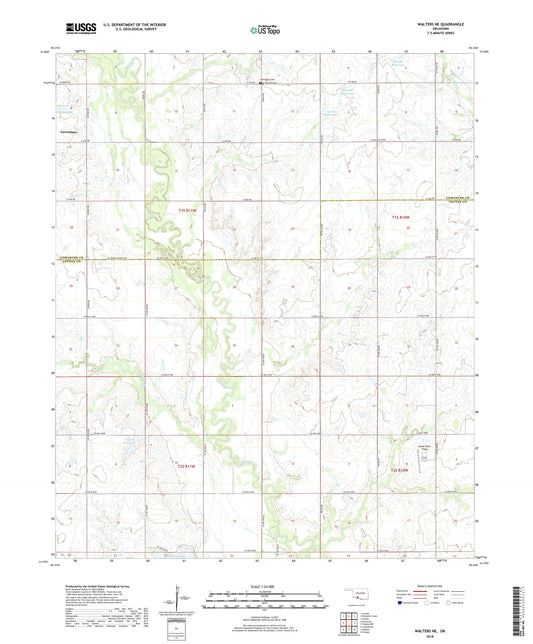 Walters NE Oklahoma US Topo Map Image