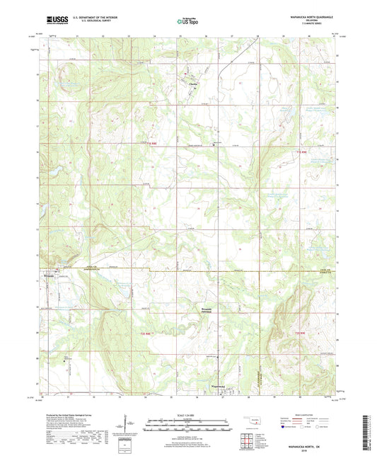 Wapanucka North Oklahoma US Topo Map Image