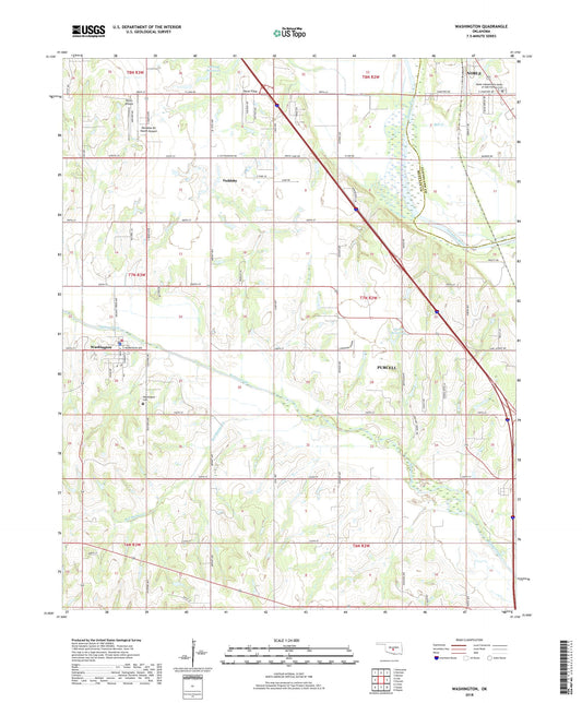 Washington Oklahoma US Topo Map Image