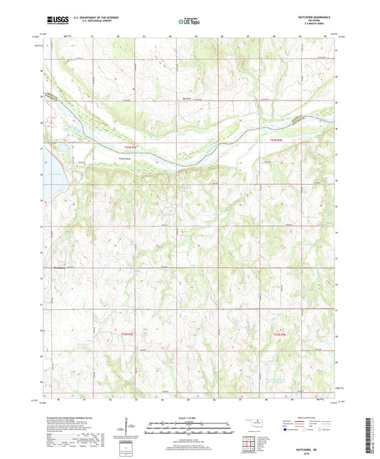 Watchorn Oklahoma US Topo Map Image